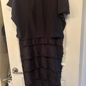 Zara Black Ruffled Maxi Dress